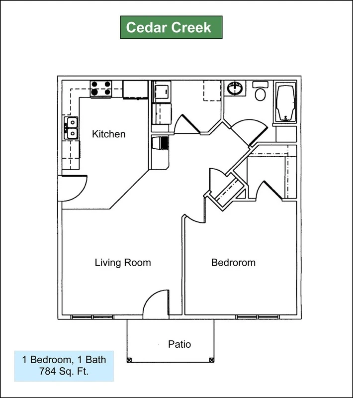 Cedar Creek apartment floorplan