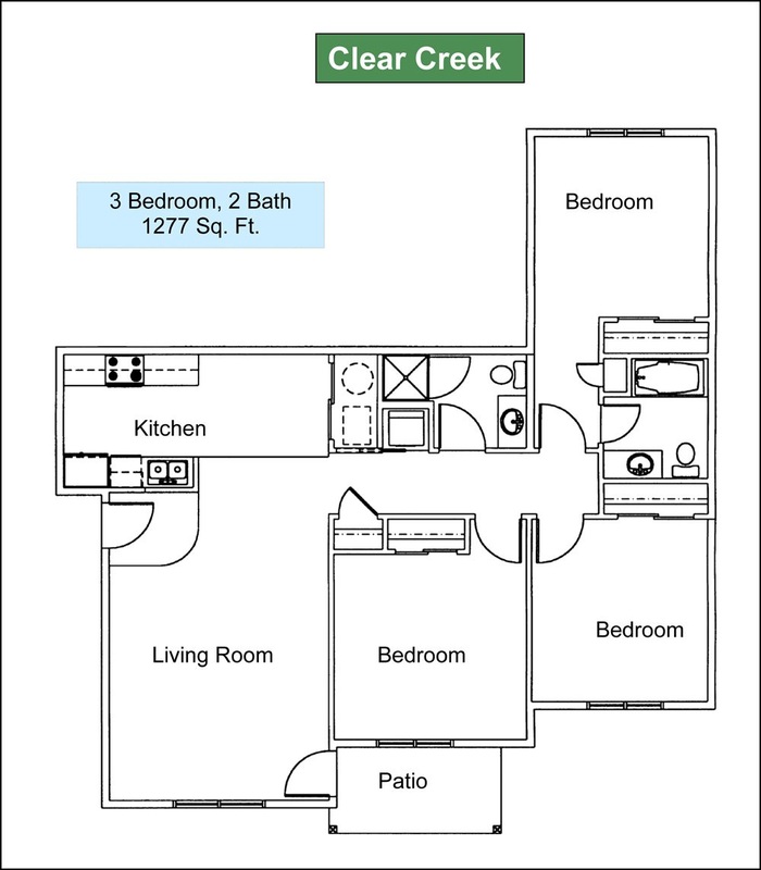 clear creek apartment