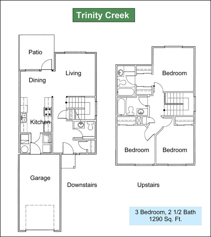 Trinity Creek Townhome Floorplan